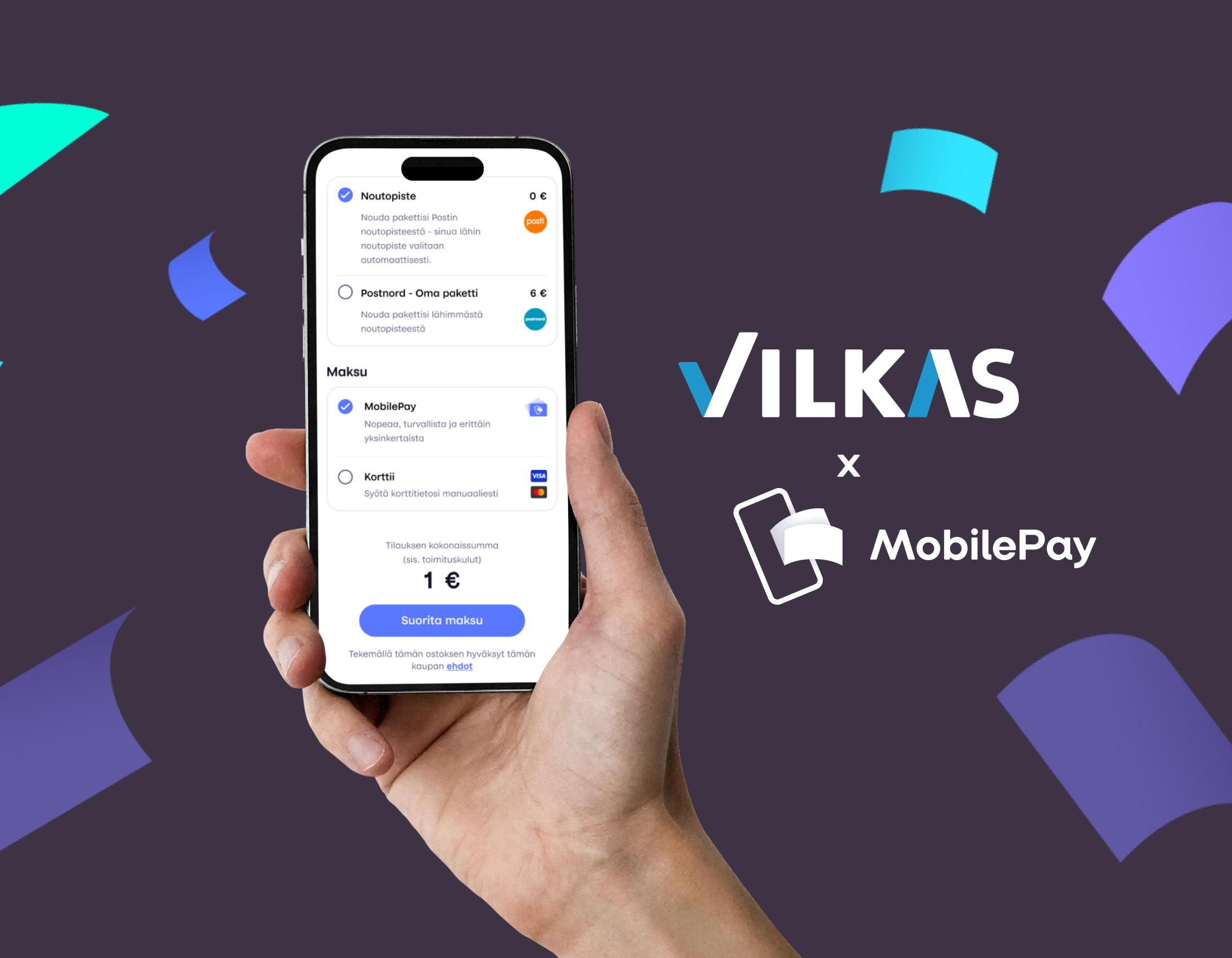 MobilePay mobiilimaksaminen ja Vilkas verkkokauppa